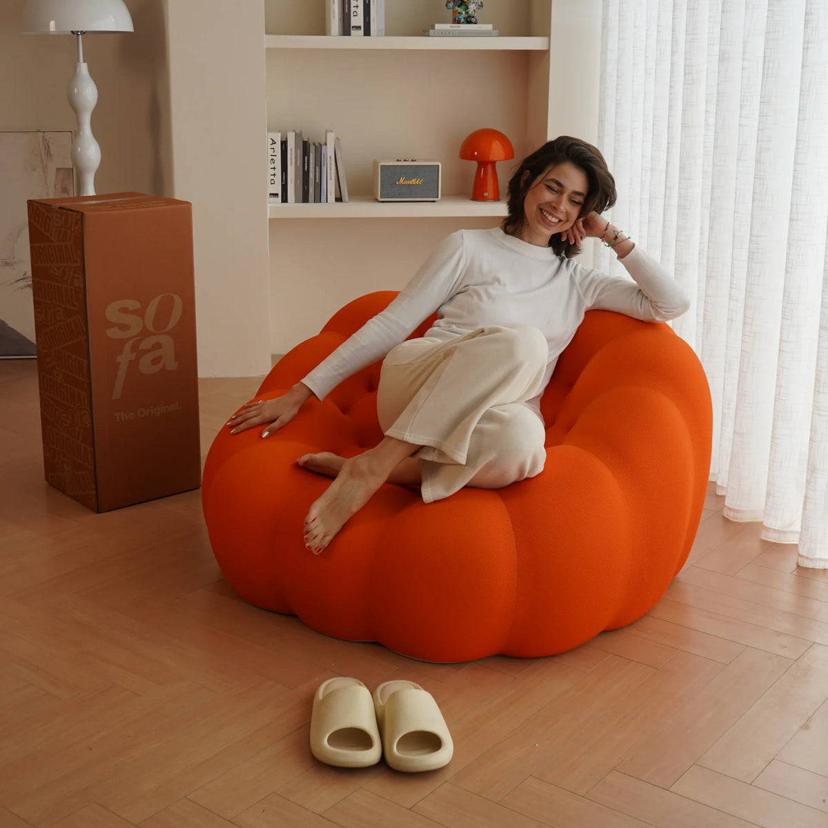 The Sofa™ Compressa 1-Seat Bouce in Orange