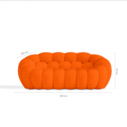 The Sofa™ Compressa 3-Seat Bouce in Orange