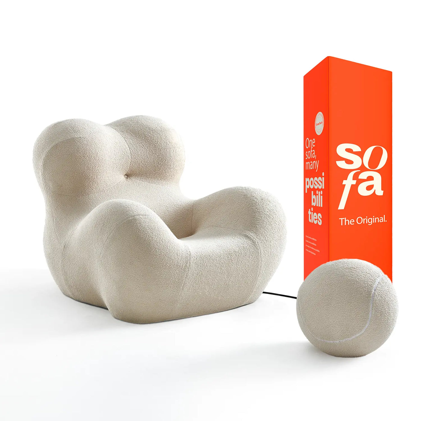 The Sofa™ Compressa Palla - Milk White